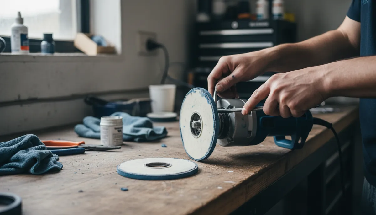 Changer le plateau d'une polisseuse